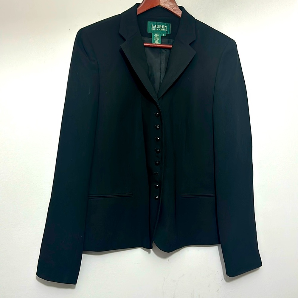 Lauren, Ralph Lauren, black wool blazer size 8